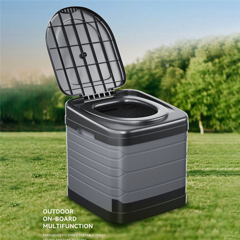 70L Adults Outdoor Toto Car Camping Emergency Closestool Plastic Large Folding Toilet for Emergency