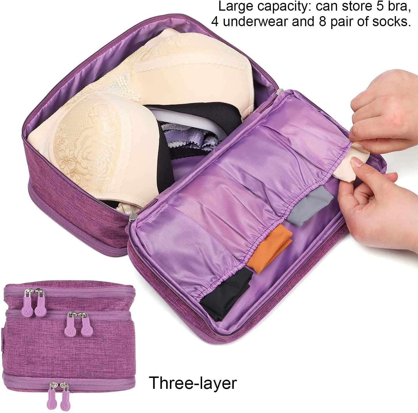 Large Packing Organizer Bra Underwear Storage Bag Travel Lingerie Pouch Organizer