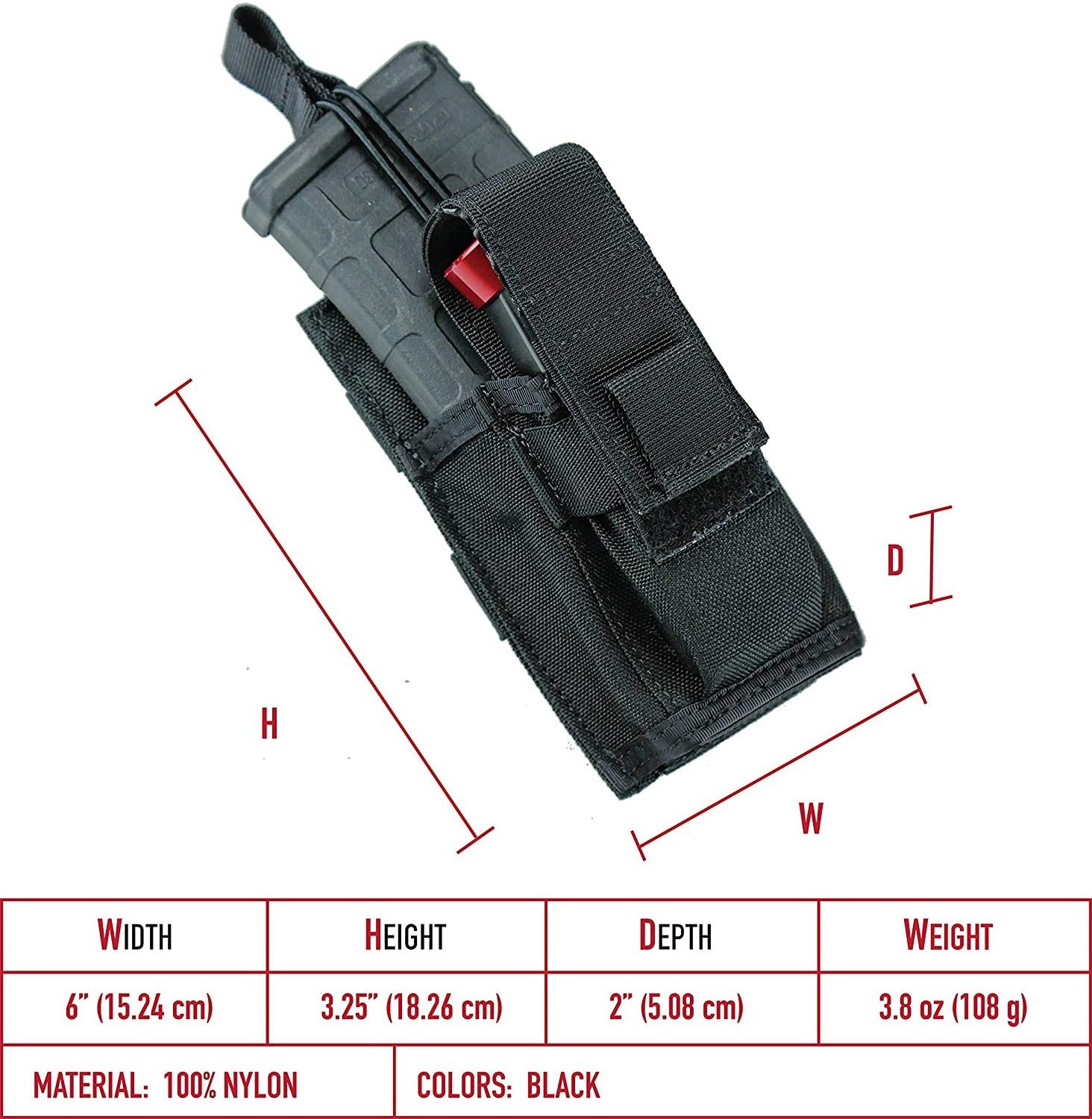 Premium 1000D BSCI factory outdoor shooting hunting single tactical kangaroo shooting mag pouch