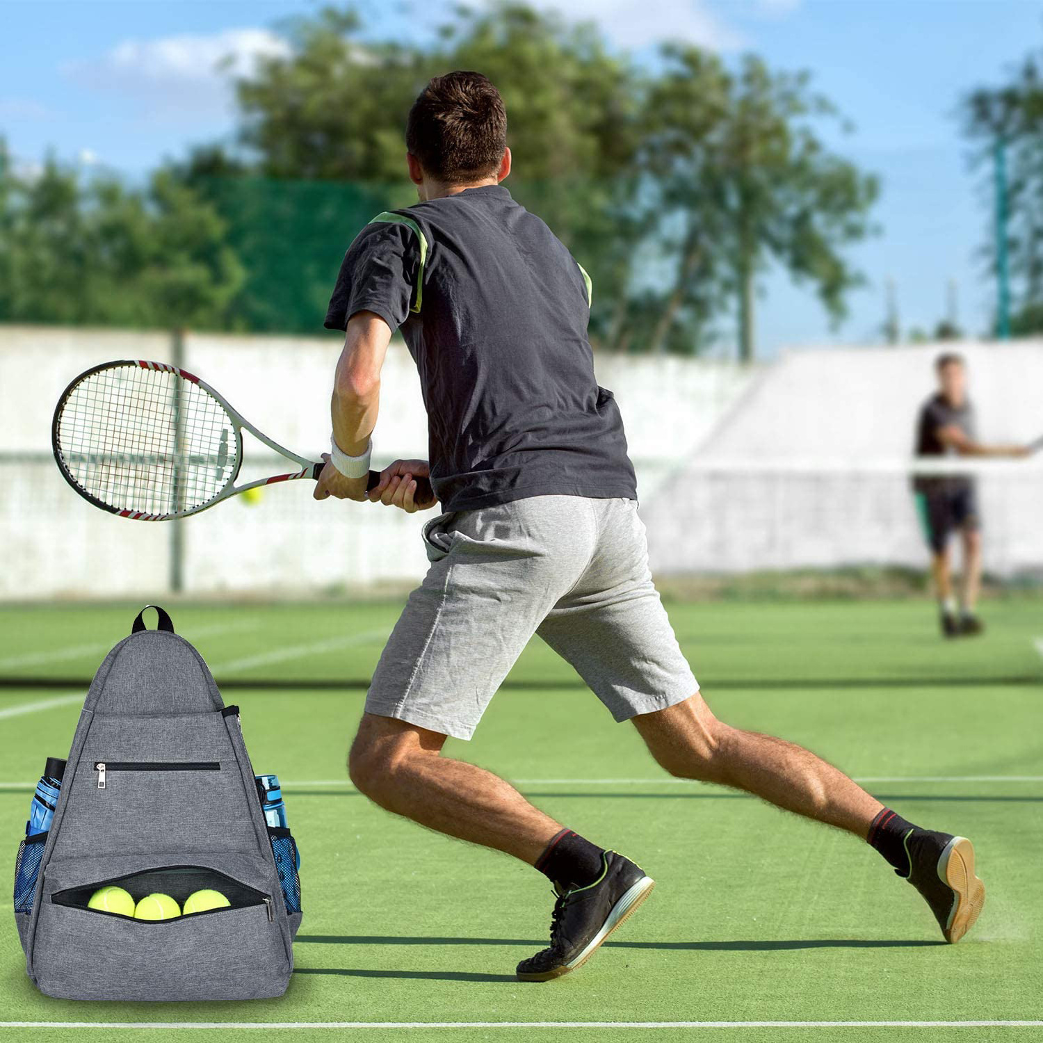 BSCI OEM Factory ODM Custom Tennis Bag Tennis Backpack Hold Tennis Racket Pickleball Paddles Badminton Racquet Squash Racquet