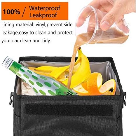 Waterproof Car Garbage Can Multipurpose Trash Bin for Car Trash Bag100% Leak-Proof Upgraded Car Trash Can