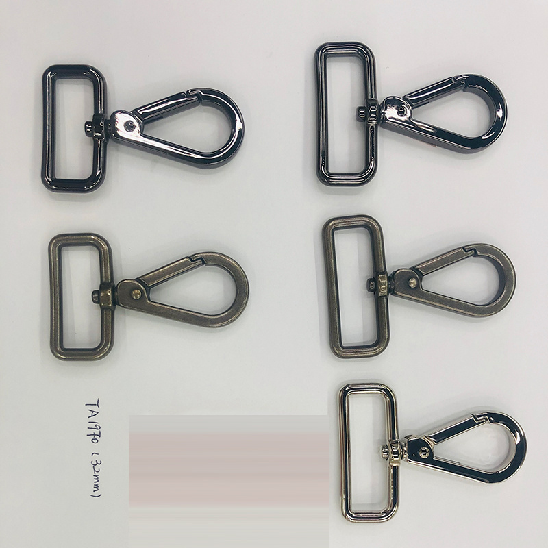 Wholesale Black nickel Color 38mm Metal Dog Hook For Bag Hardware