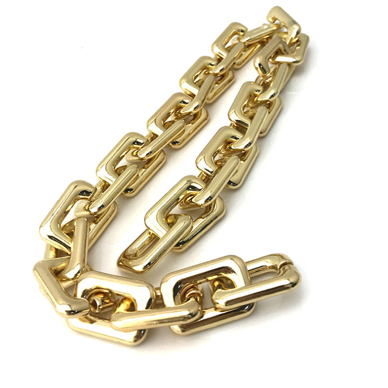 High Quality High Strength Heavy Duty Light Gold 50mm Chunky Metal Chain For Bag Shoulder Strap