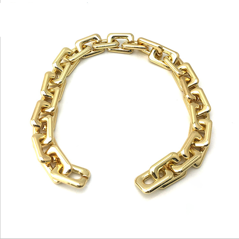 High Quality High Strength Heavy Duty Light Gold 50mm Chunky Metal Chain For Bag Shoulder Strap