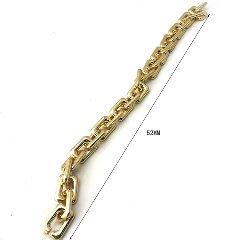 High Quality High Strength Heavy Duty Light Gold 50mm Chunky Metal Chain For Bag Shoulder Strap