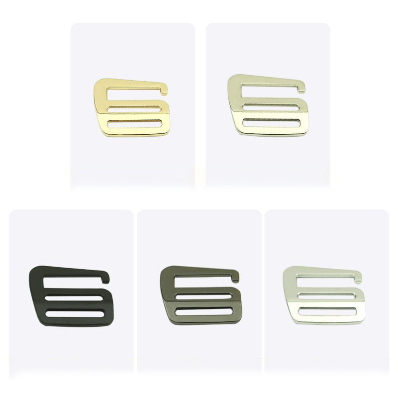 Hot Sale Zinc Alloy Silver Nickle G Hook High Quality Metal Tri-glide G Buckle For Bag/Backpack