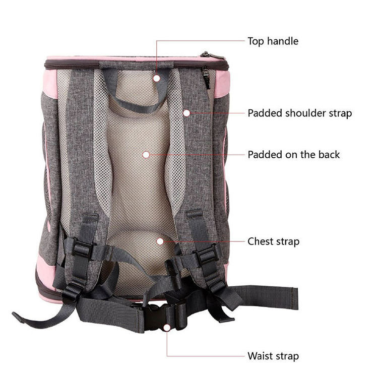 Comfort  Cats Dogs Small Animals Pet Bag Soft Pet Carrier Backpack for Hiking Travel