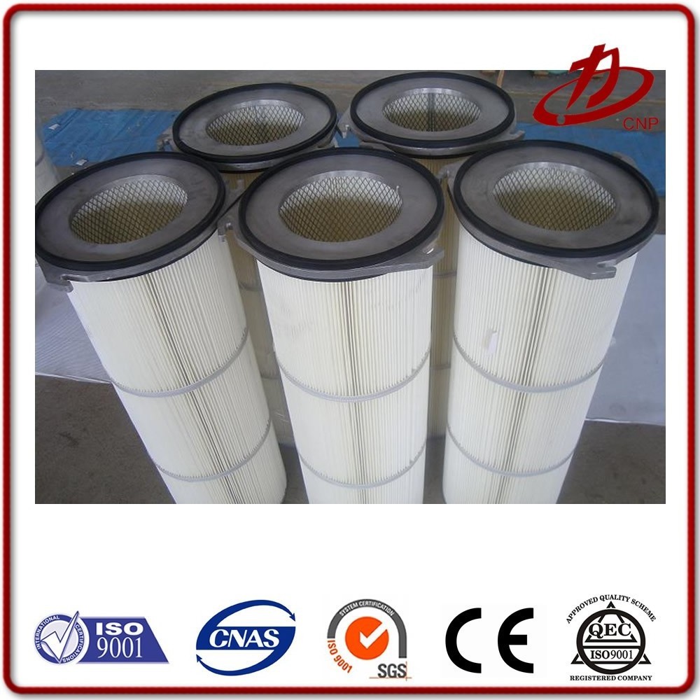 Polypropylene filter cartridge pleated for industrial powder filtration