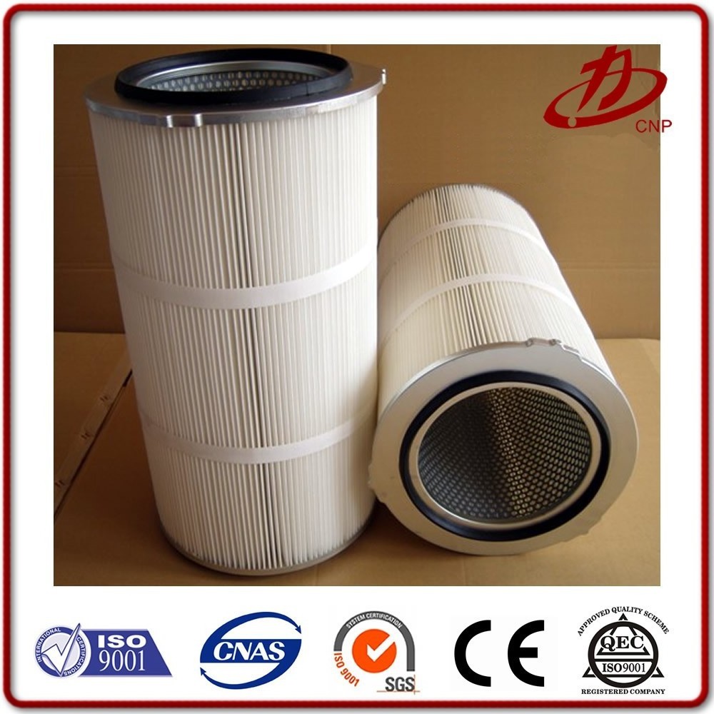 Polypropylene filter cartridge pleated for industrial powder filtration