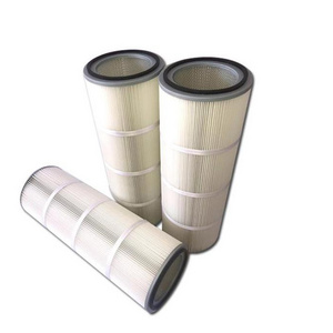 Polypropylene filter cartridge pleated for industrial powder filtration