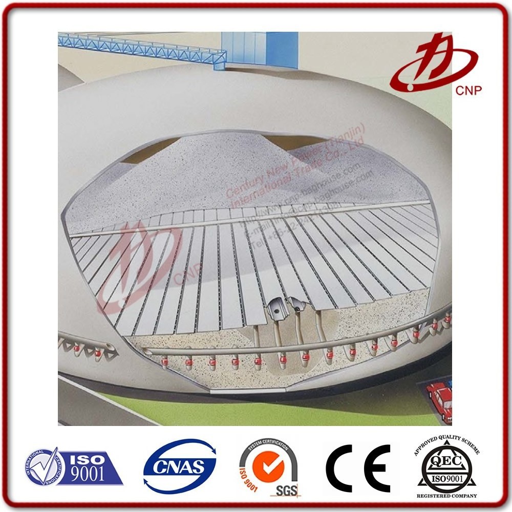 Silo dome storage fluidised floor open cloth Air slide fabric