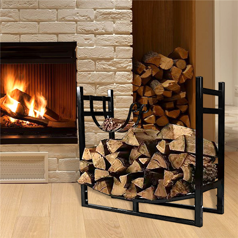 Durable Fireplace Poker Brush Shovel Tongs Log Holders Carries Firewood Storage Racks For Indoor Outdoor