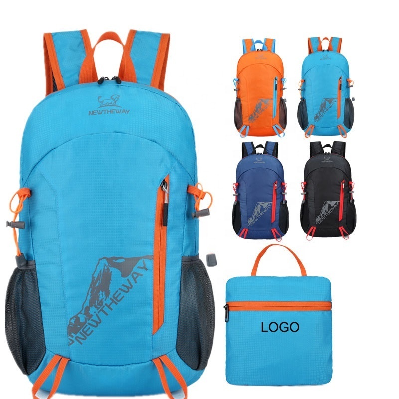 Custom Design Men Hiking Waterproof Big Capacity Lightweight Casual Sports Packable Foldable Backpacks