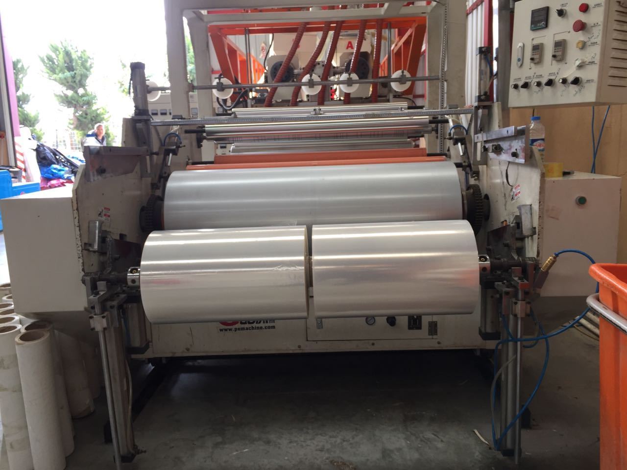 1000mm 2 layers pe stretch film making machine price/ stretch wrap film extruder