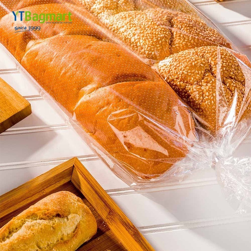 Plastic Bag For Packaging Hot Dog Bread Bakery Packaging 8X8 Bread Plastic Packaging Bag