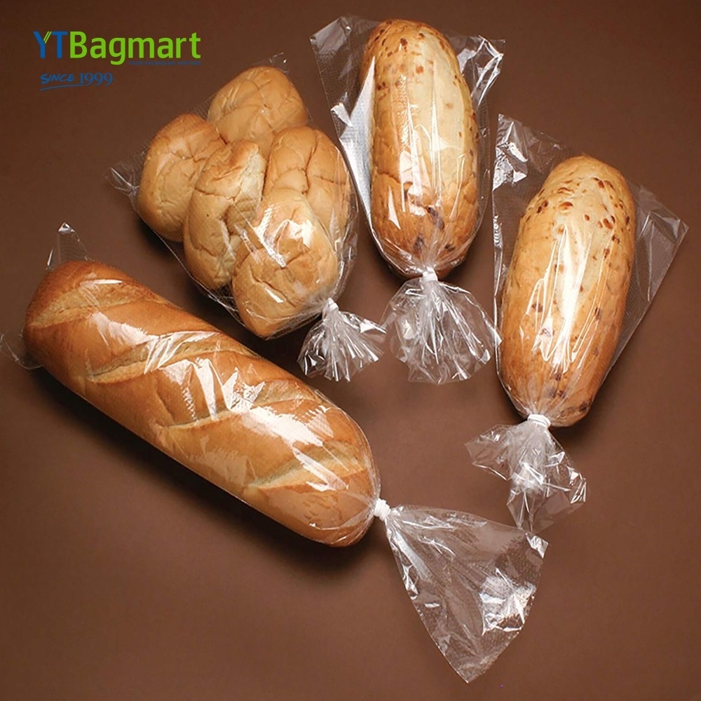 Plastic Bag For Packaging Hot Dog Bread Bakery Packaging 8X8 Bread Plastic Packaging Bag