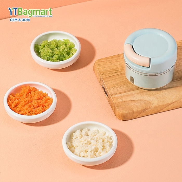 Kitchen Tool Plastic Stainless Steel Garlic Press Manual Food Meat Fruit Vegetable Grinder Chopper Garlic Crusher