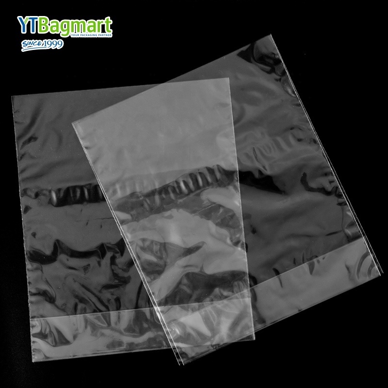 Clear Food Safe Plastic Flat Open Ended Poly Bags For Storage Packaging