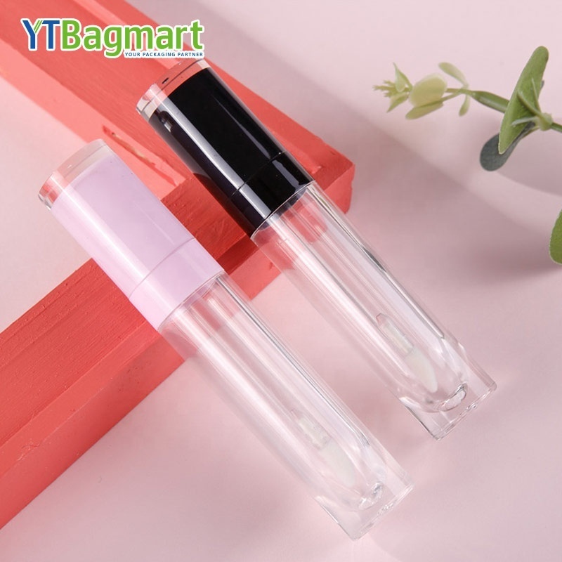 5ml 8ml Custom Logo Golden Lip Tint Bottle Rose Gold Square Lip Gloss Containers Tube Empty Lipgloss Tube Lip Gloss Tubes