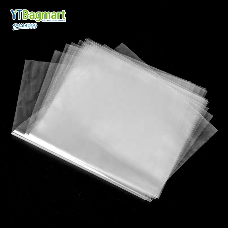 Clear Food Safe Plastic Flat Open Ended Poly Bags For Storage Packaging