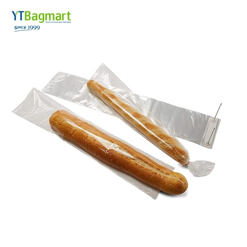 YTBagmart Wholesale Custom Logo Food Grade Transparent Flat Poly Micro Perforated Bag Bakery Plastic Bag For Bread