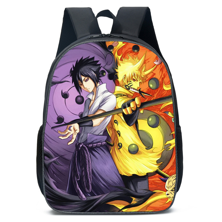 Fashion Cool Anime Narutos Boys Printing Student School Bags Polyester Zipper Backpack Large Capacity Kids Bag