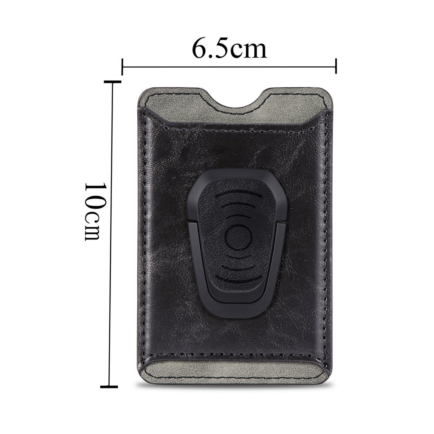 Bagsplaza Designer Wallets & Holders Pouch Sticking Mobile Leather Credit Card Holder Stick on Phone Magnetic Wallet with Ring