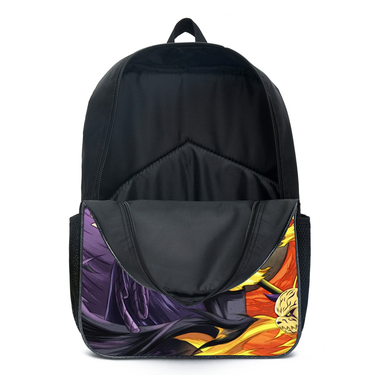 Fashion Cool Anime Narutos Boys Printing Student School Bags Polyester Zipper Backpack Large Capacity Kids Bag