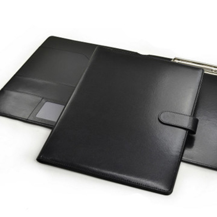 Binder Notebook Pocket File Business Organizer A4 PU Leather Portfolio Folder