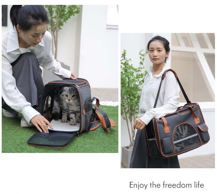 High Quality Pet Carrier Bag Breathable Travel Dog backpack Airline approved pet bag for dogs and cats