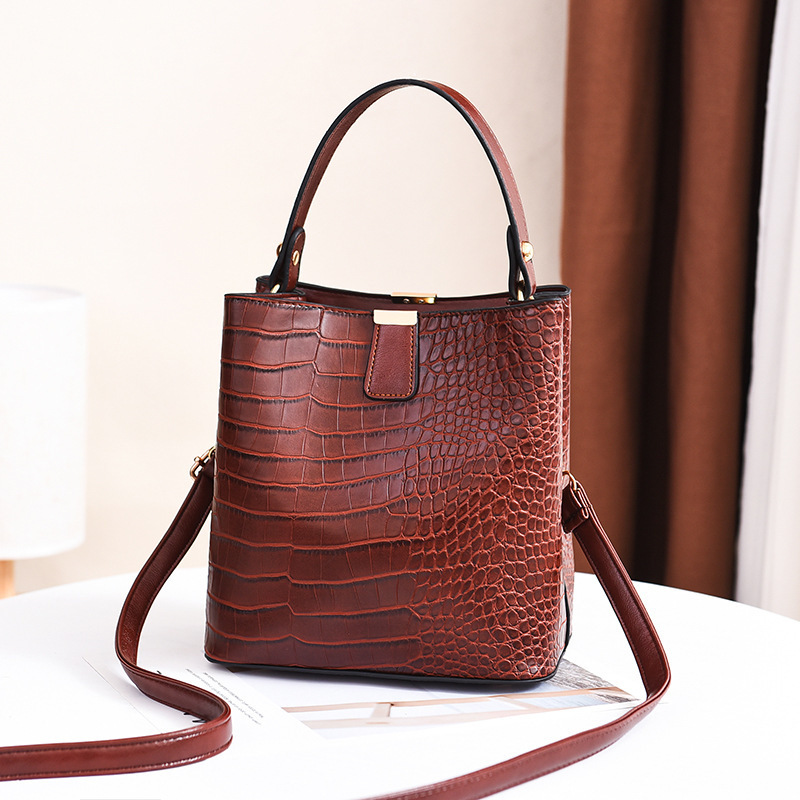 Fashion PU leather custom high quality crocodile pattern womens bags 2020 handbag