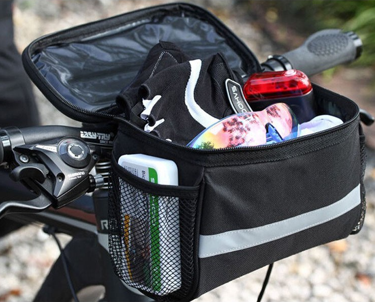 Cut Outdoor Reflective Stripe Outdoor Activity Cycling Bike Musette Bag