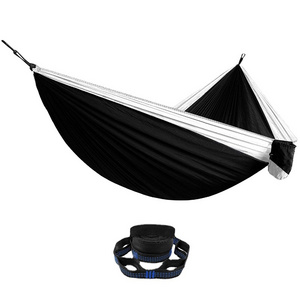 Double outdoor hammock camping indoor leisure hammock exotic, wind tassel bent stick models camping hammock wholesale/