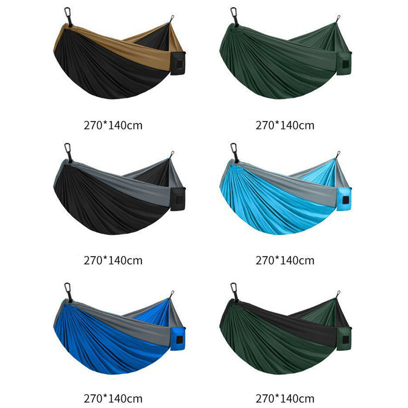 Outdoor cotton canvas rainbow single person colorful, hammock portable hanging sleeping bed camping hammock tent/