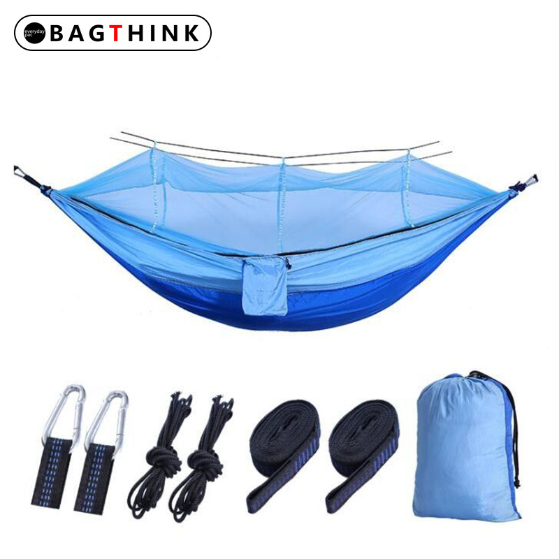 Camping accessories custom logo hiking gear ultralight foldable, parachute nylon outdoor portable hitch camping hammock swing/