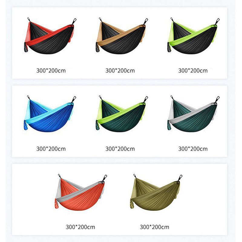 Wholesale Custom Logo Outdoor Portable Parachute Folding Hammock, Swing Nylon Camping Mesh Hammock with Mosquito Net/