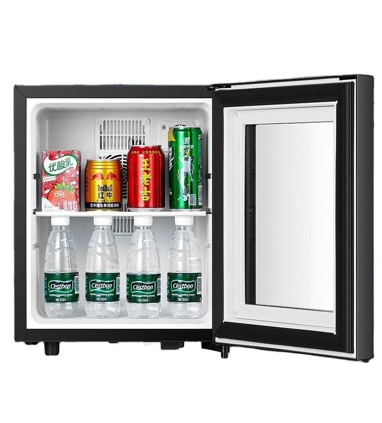 Hot sale 25L Silent Mini Bar Fridge Glass Door Fridge for Hotel