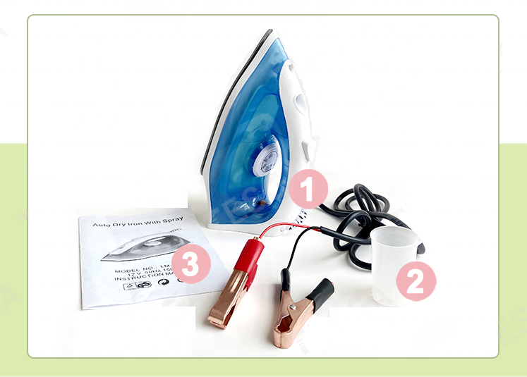 Cheap price 12v solar electric iron DC spray iron for clothes