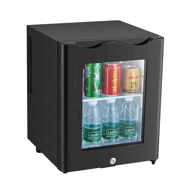 Hot sale 25L Silent Mini Bar Fridge Glass Door Fridge for Hotel