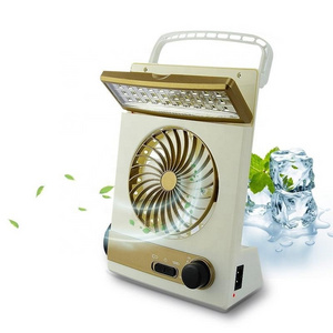 High Quality Rechargeable Mini led table Portable Solar Fan