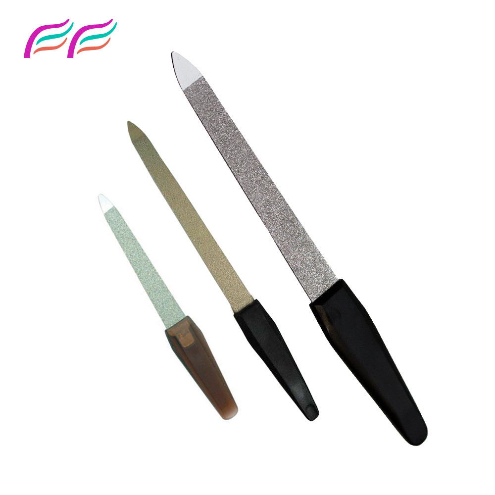 Double Sided Nail Files Strong Edge for Manicure & Pedicure Nail Grooming Stainless Steel diamond fingernail file