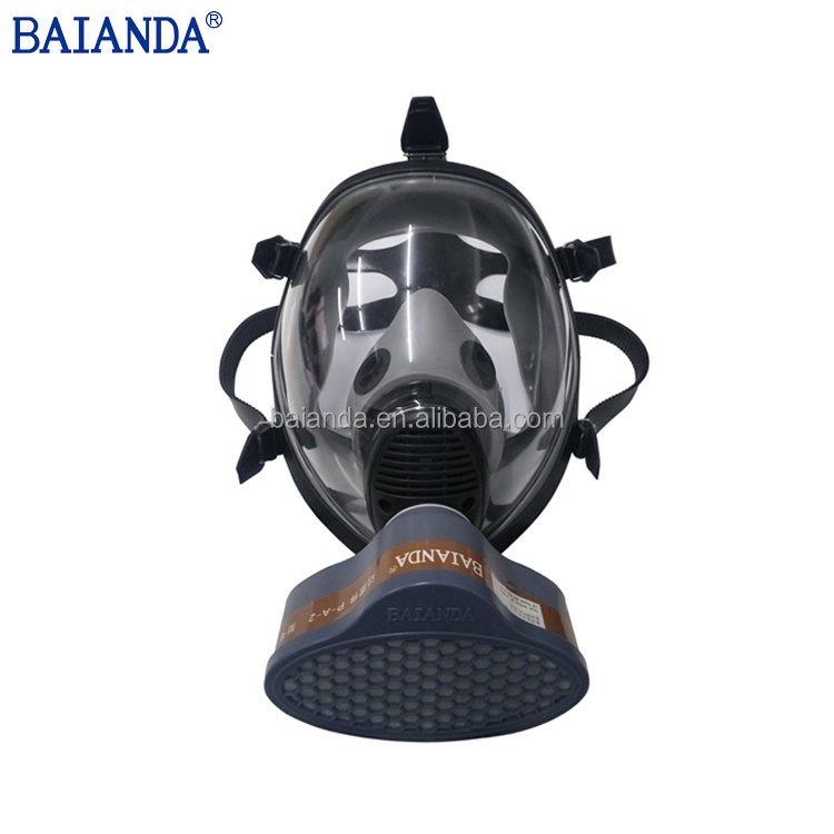 BAIANDA Professional Full Face Gas Mask, Full Facepiece respirator, Gas Mask Chemical respirator