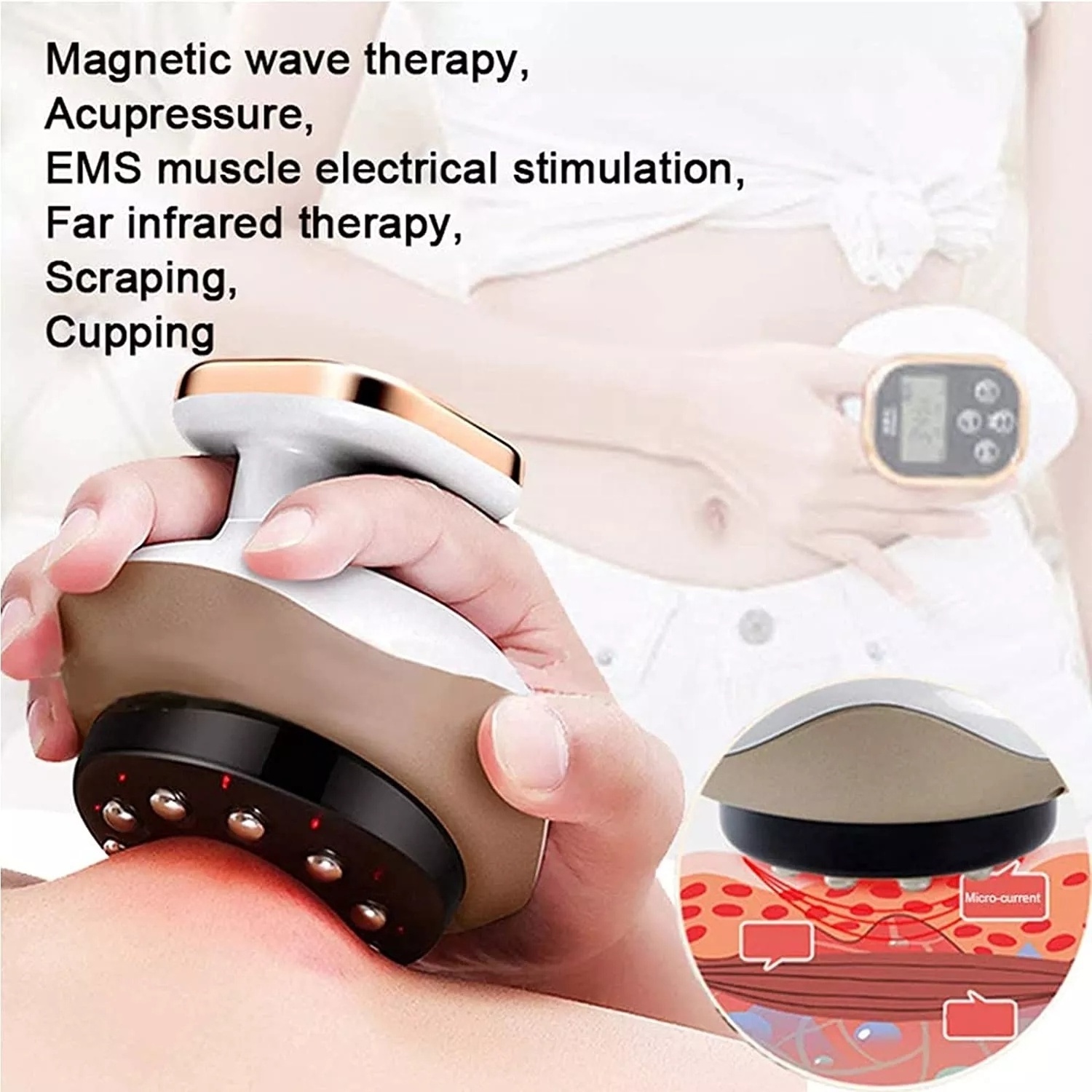 New arrival Electric Cupping Therapy Machine Handheld Cupping Massage Tool Gua Sha Heat Cupping Massager