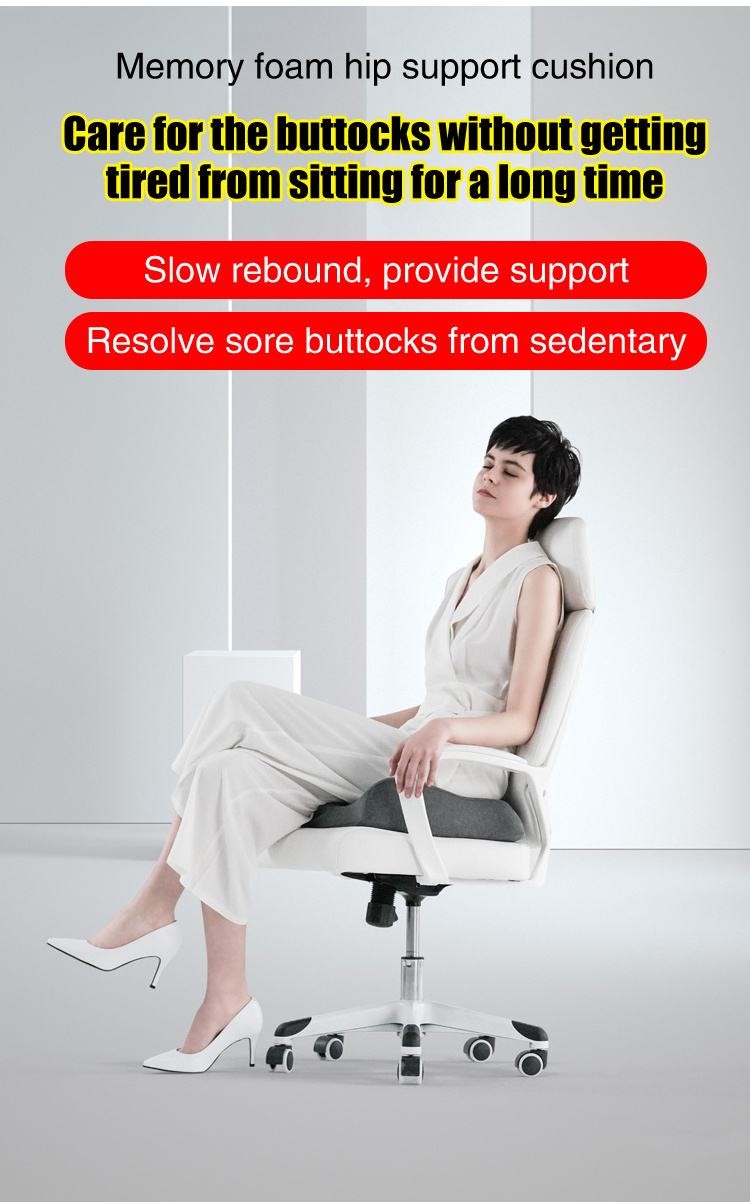 Cushion Lab Patented Pressure Relief Seat Cushion for Long Sitting Hours on Office Memory Foam Orthopedic Pillow