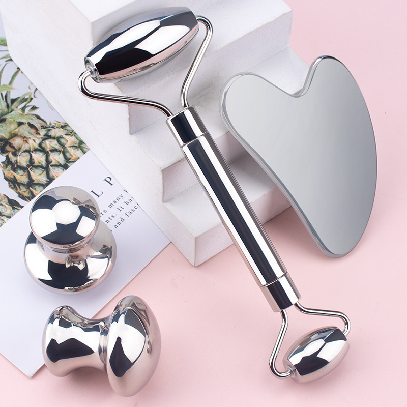 New arrival stainless steel gua sha heart shaped metal gua sha facial massage tool stainless steel gua sha