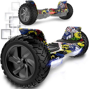 Hoverboard Warrior 8.5 inch All Terrain Off Road Hoverboard with Music Speakers and LED Lights Self Balance Hoverboard Scooters