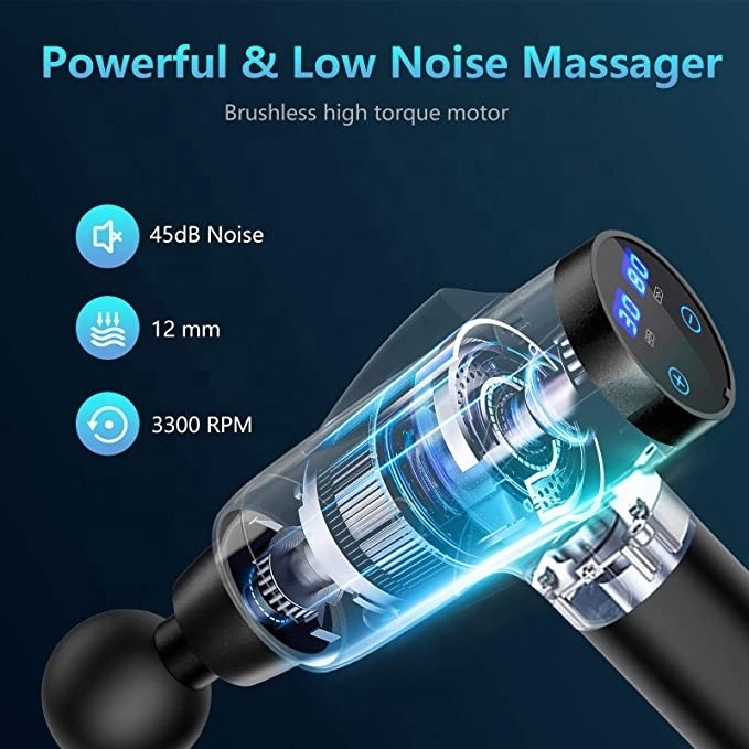 Muscle Massage Gun Deep Tissue 30 Speeds Handheld Percussion Massager Super Quiet Portable Electric Sport Massager