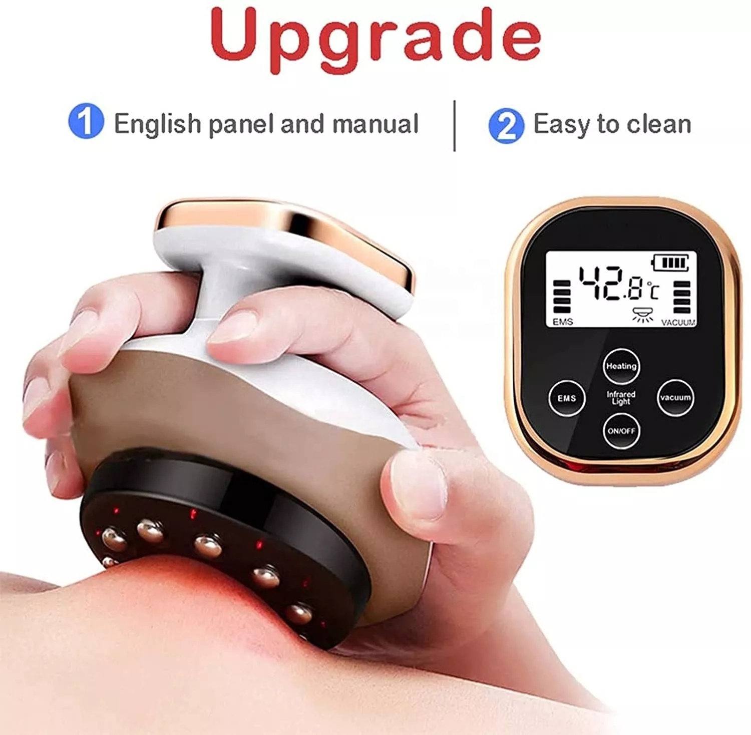 New arrival Electric Cupping Therapy Machine Handheld Cupping Massage Tool Gua Sha Heat Cupping Massager