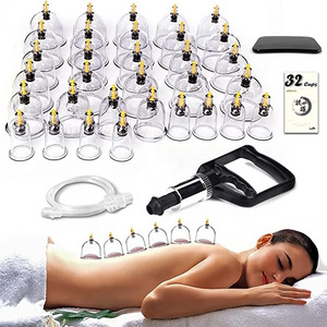 32 Therapy Cups Cupping Set with Pump Professional Chinese Acupoint Cupping Therapy Sets Hijama for Cupping Massage