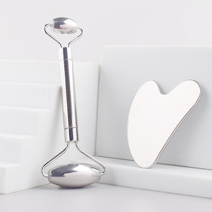 New arrival stainless steel gua sha heart shaped metal gua sha facial massage tool stainless steel gua sha